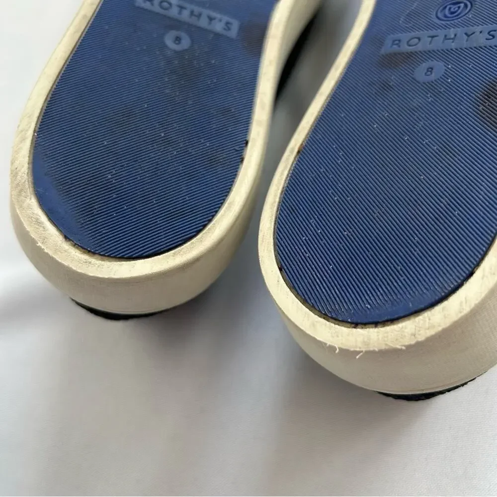 Rothy's The Original Slip On Sneakers Black Size 8